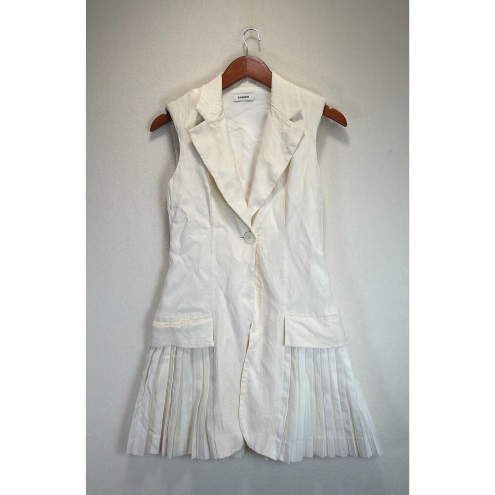 Sandro Carine Sleeveless Mini Dress Size 34 - Picture 3 of 12